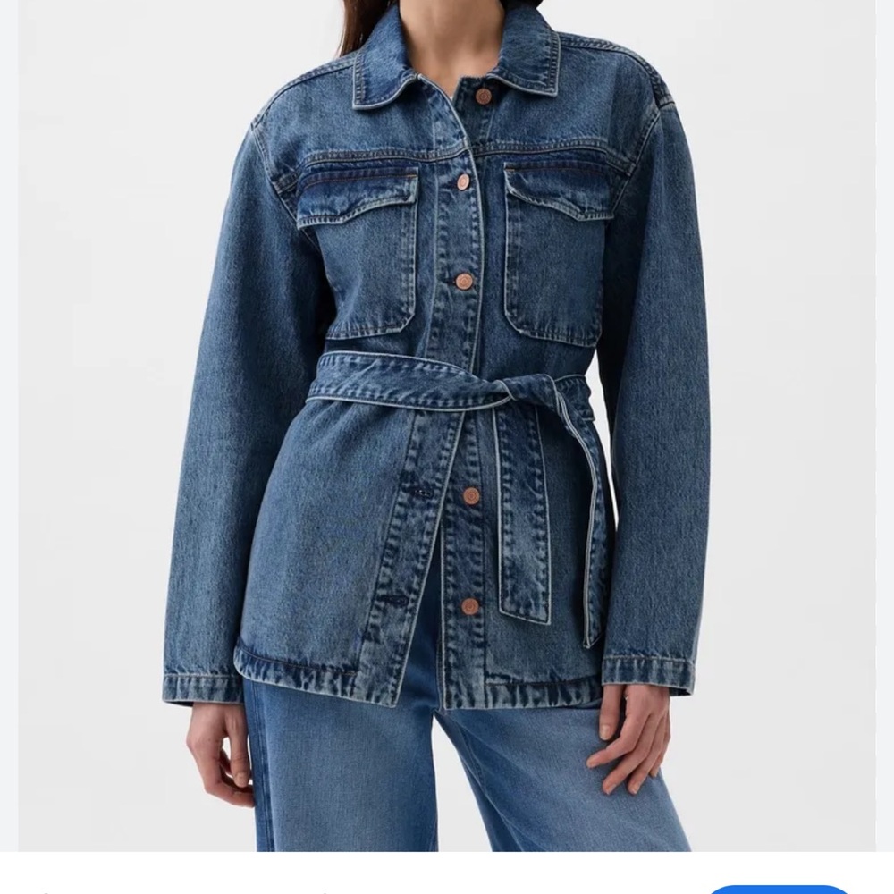 Denim Belted Jacket